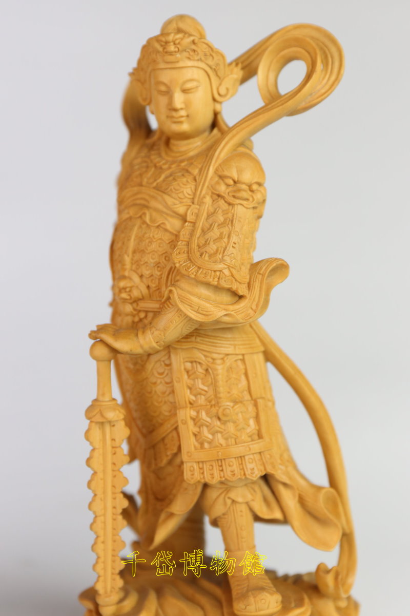 韋陀菩薩』護法韋陀伽藍菩薩仏像精工彩色 高さ26cm-