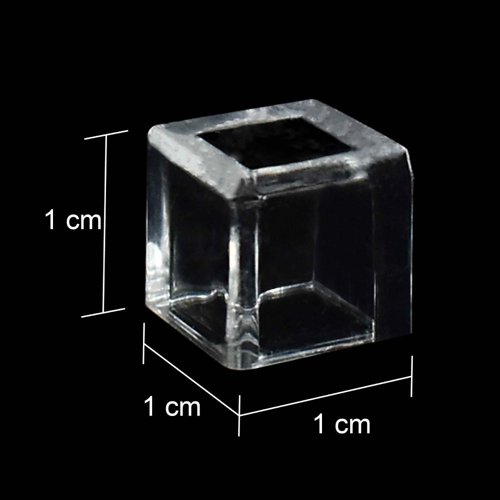 小顆方形抽屜把手透明壓克力配件(1x1x1cm)