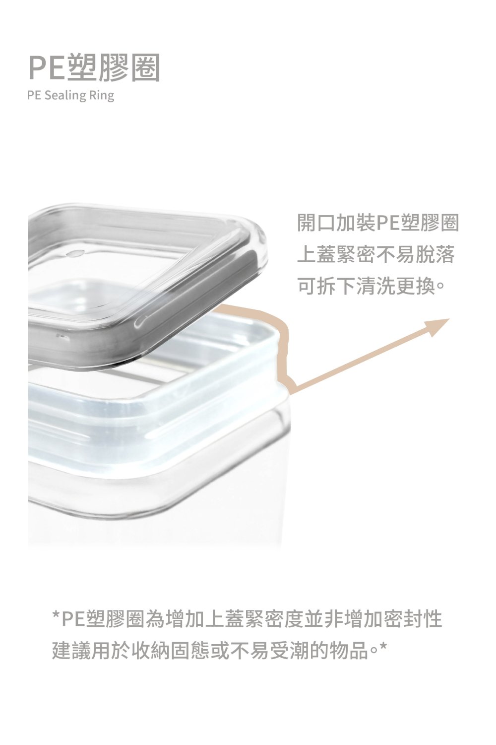 可疊放透明壓克力方形儲物罐