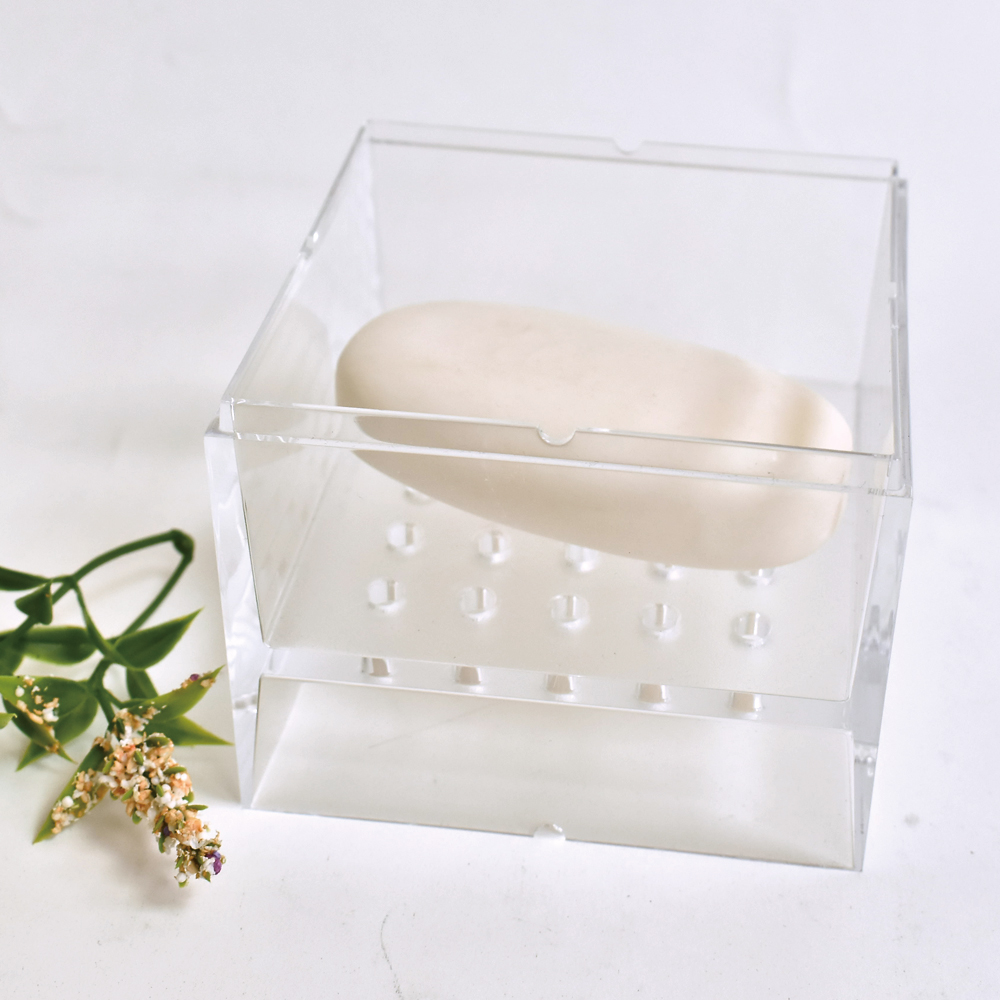 立體方型壓克力肥皂盒-5色
