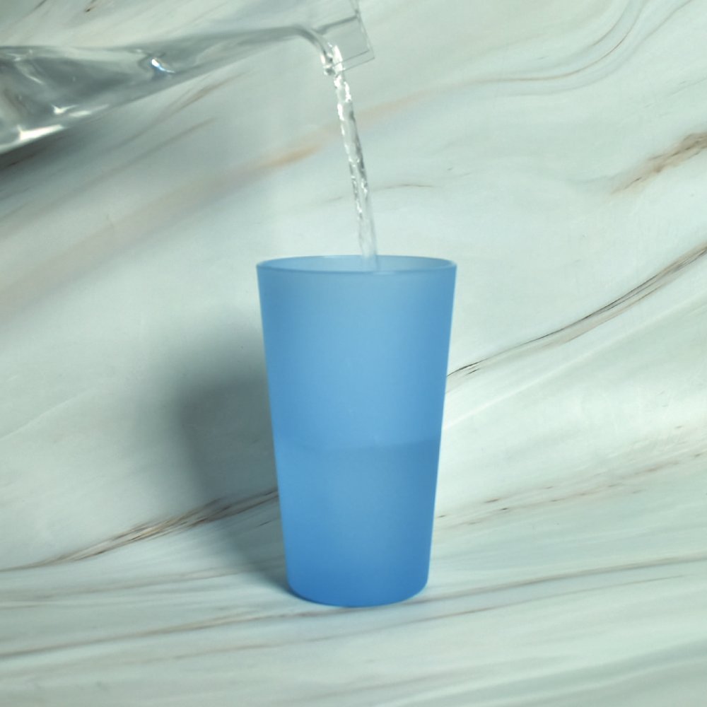 多彩PP塑膠杯高款-560ml(天空藍)