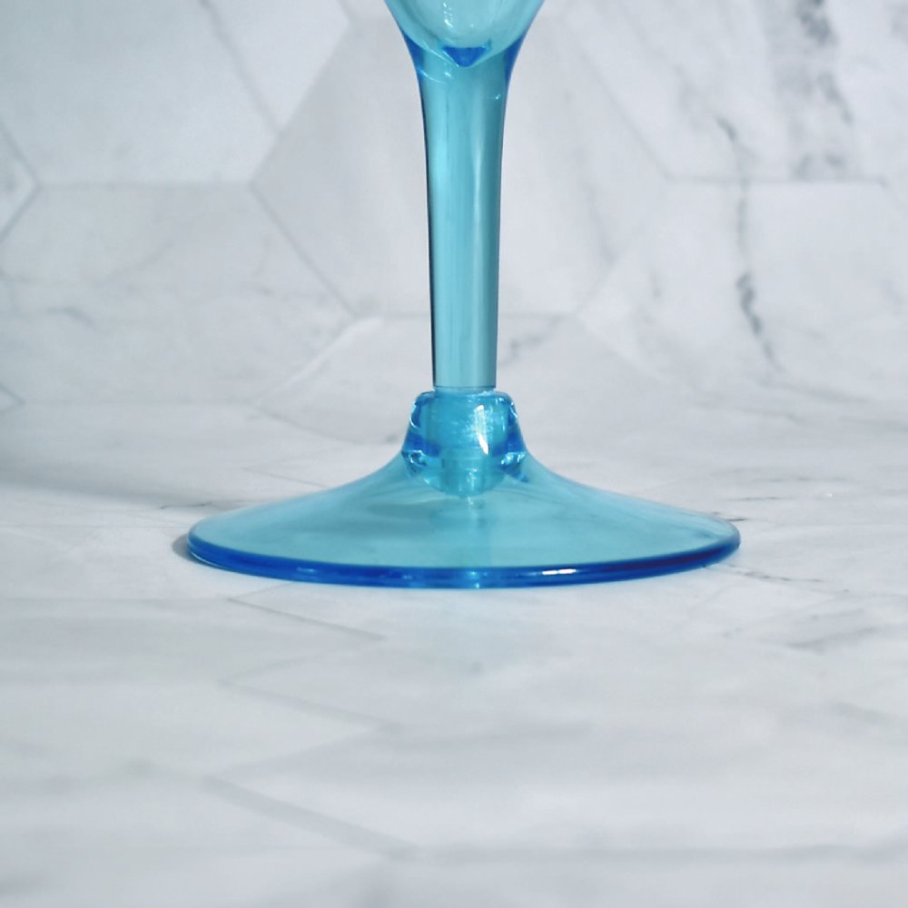 波輪造型壓克力高腳杯-360ml(亮麗藍)
