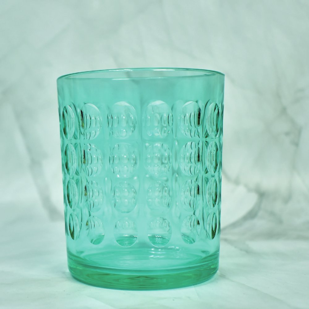 波輪造型壓克力杯矮款1組4入-340ml(翡翠綠)