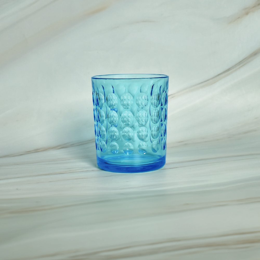 波輪造型壓克力杯矮款-340ml(亮麗藍)