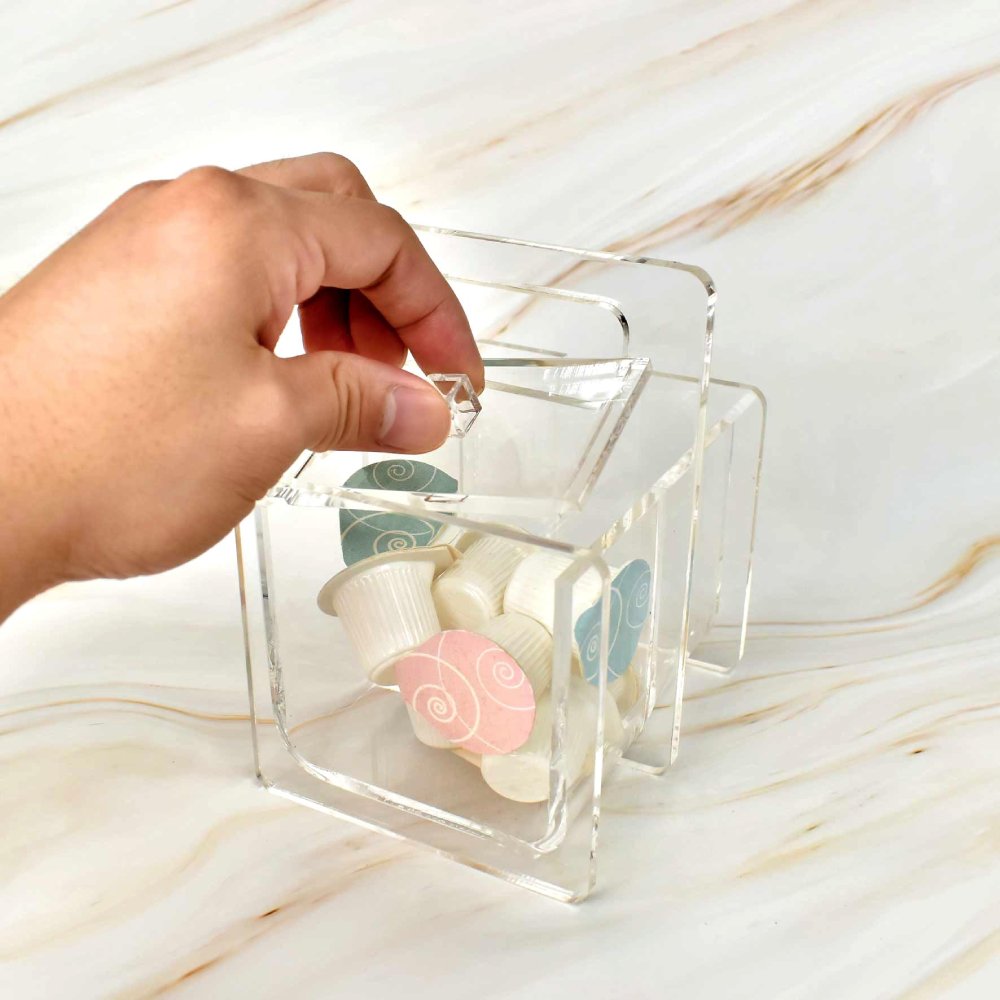 糖包奶精球二合一桌上收納透明壓克力盒