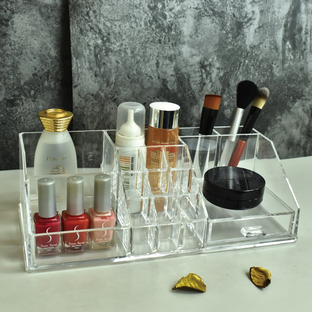 口紅化妝品透明壓克力收納盒(31x15.5x9.5cm)
