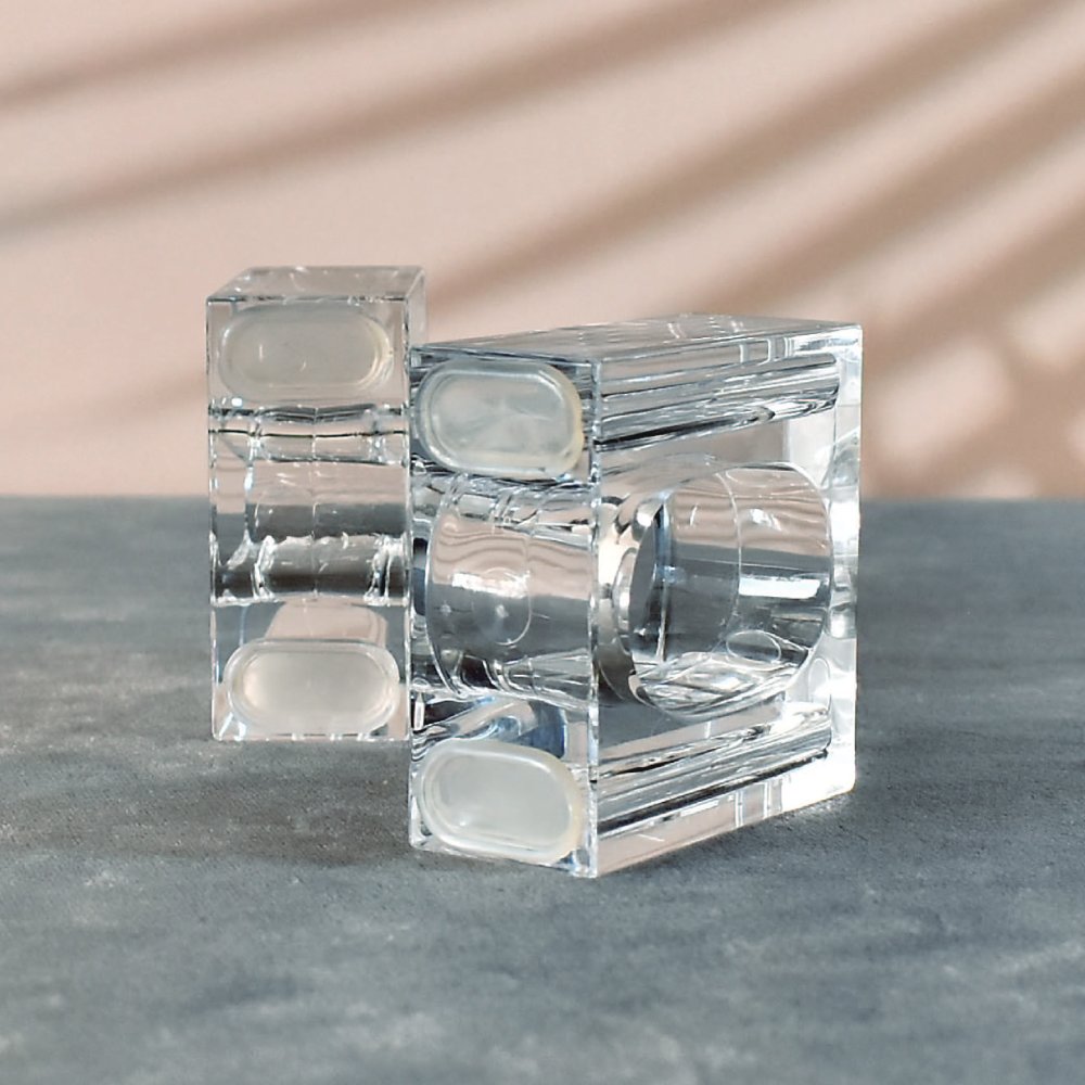 方形透明壓克力餐巾環(1組4入)