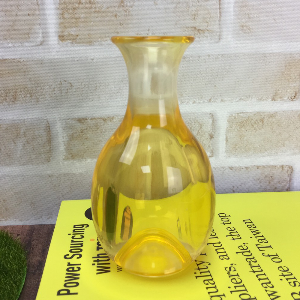 典雅壓克力花瓶-香檳黃(高13cm)