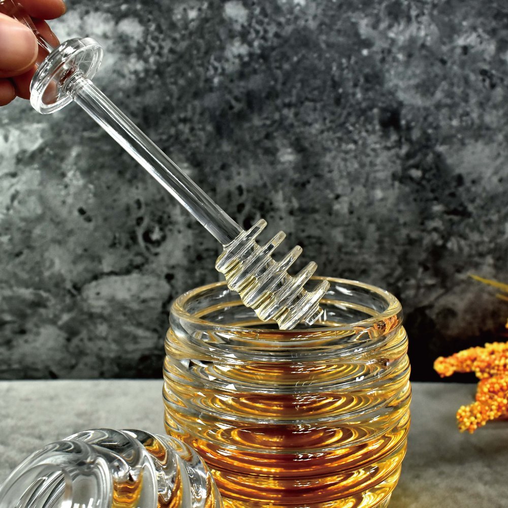 蜂巢造型透明壓克力蜂蜜罐