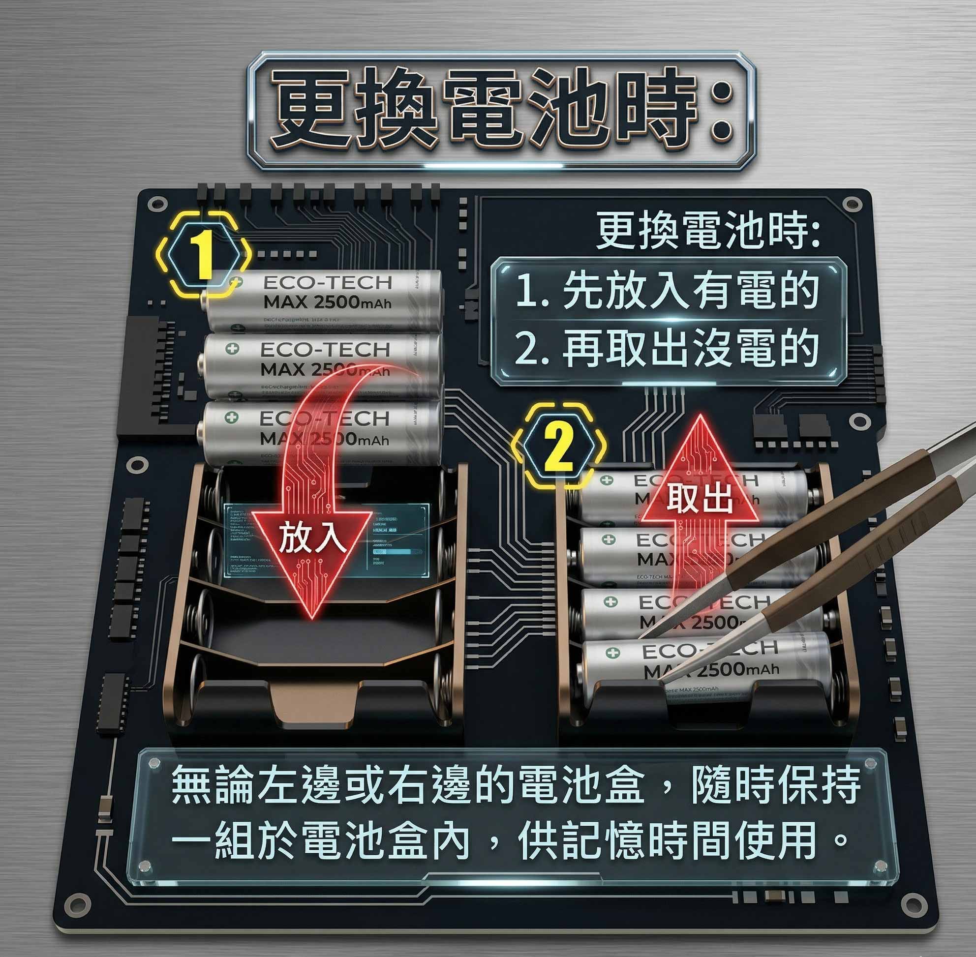 不斷電換電池秘訣