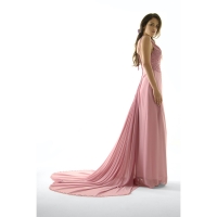 粉色長裙