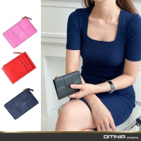 韓國OMNIA BV風羊皮卡夾｜真皮拉鍊卡片夾 精品皮件 NO.3365I