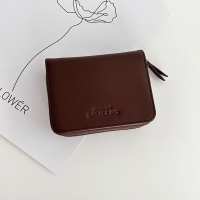 韓國 OMNIA JASPER 復古真皮中短夾｜多卡位零錢拉鍊 男女通用皮夾 NO.1088B