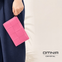韓國 OMNIA 羊皮真皮長夾｜女用皮夾 氣質多卡位拉鍊款 NO.3365T