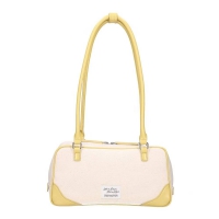 Paperair 韓國復古撞色法棍肩背包｜帆布拼接腋下托特包 NO.WBPR001