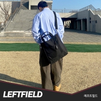 LEFTFIELD 韓國製 3WAY 多功能托特斜背包｜牛津布黑色肩背手提包 男女通用 NO.LF1176