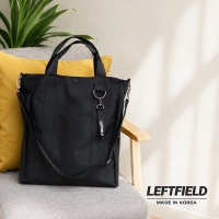 LEFTFIELD 韓國製 3WAY 多功能托特斜背包｜牛津布黑色肩背手提包 男女通用 NO.LF1176