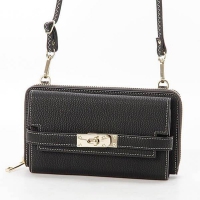 日系皮革鎖頭3WAY包｜多功能側背包 手提長夾 女用包 NO.WBCC003