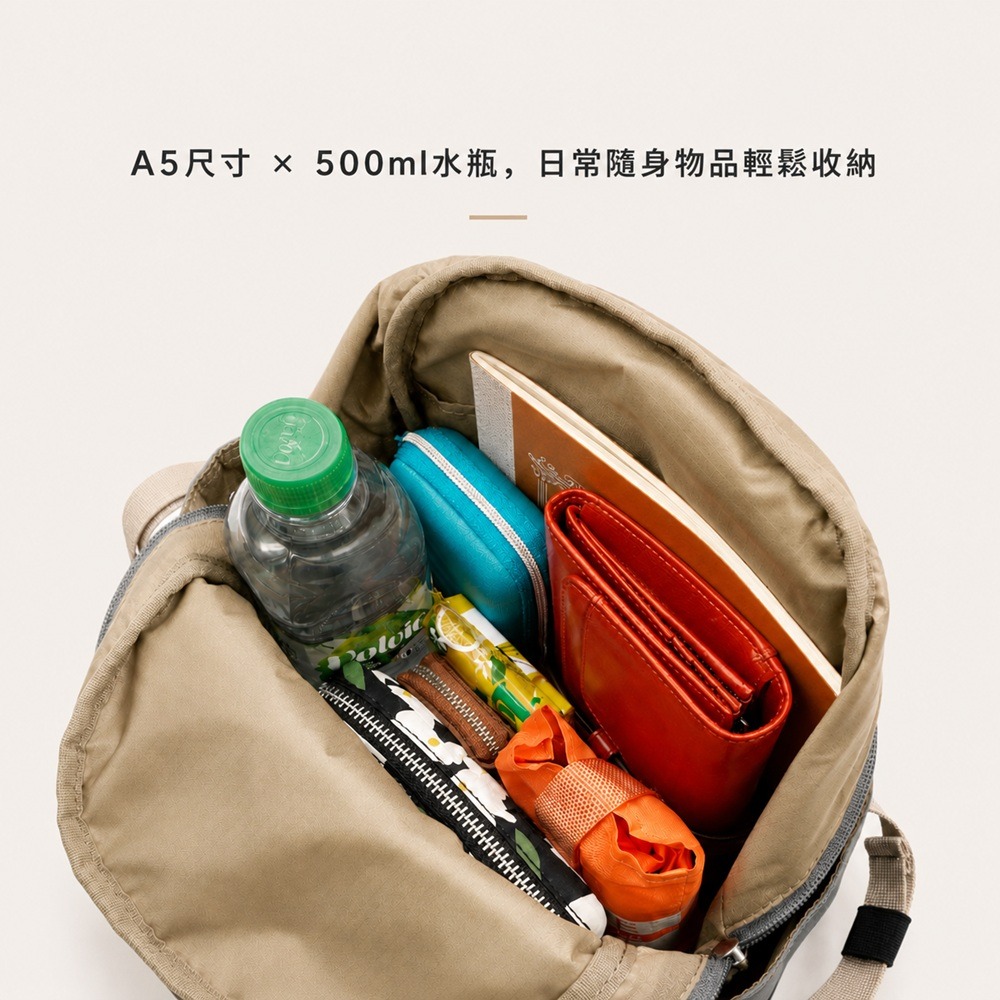 日系斜紋布防潑水後背包｜小尺寸輕量通勤包 NO.WBKK041
