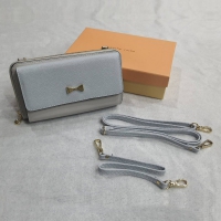 經典蝴蝶結防刮多功能長夾側背包｜可手提斜背 鈔票護照手機收納 NO.WBCC001