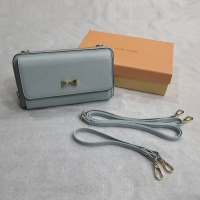 經典蝴蝶結防刮多功能長夾側背包｜可手提斜背 鈔票護照手機收納 NO.WBCC001