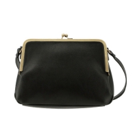 EMILY 復古口金珠釦側背包｜輕量防潑水素面皮革女包 NO.WB016