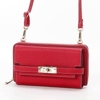 日系皮革鎖頭3WAY包｜多功能側背包 手提長夾 女用包 NO.WBCC003