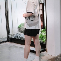 Qminica 女用多功能雙層斜背包｜輕便防潑水大容量手提單肩包 NO.QM069