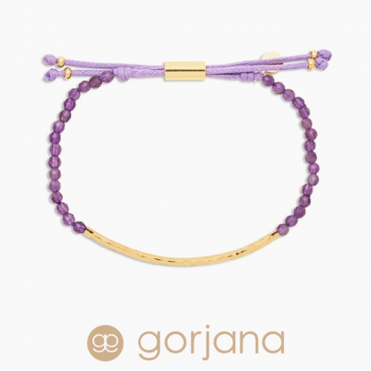 GORJANA POWER GEM 平衡骨 金墜 紫水晶手鍊 可調式 專注力療癒啟發